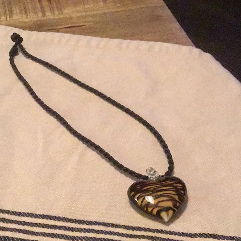 Black and brown rope necklace